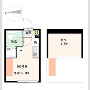 ワンルーム 間取り図