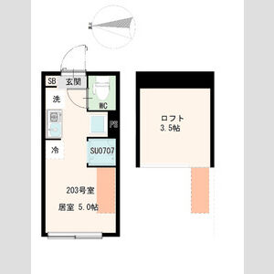 ワンルーム 間取り図
