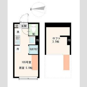 ワンルーム 間取り図