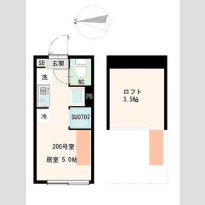 ワンルーム 間取り図