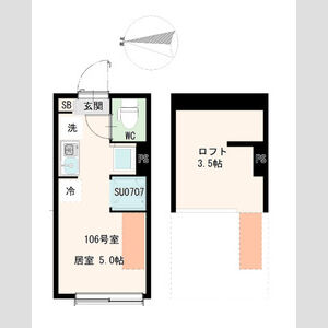 ワンルーム 間取り図