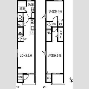 2LDK 間取り図