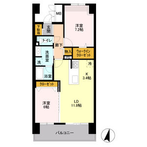 2LDK 間取り図