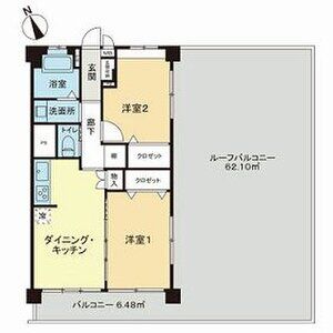 2DK 間取り図