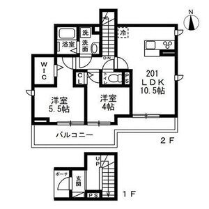 2LDK 間取り図