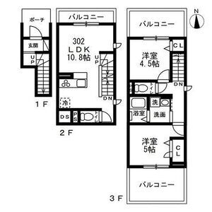 2LDK 間取り図
