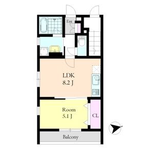 1LDK 間取り図