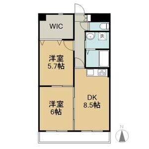 2DK 間取り図