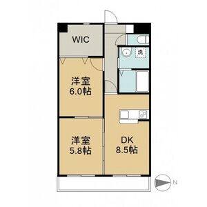 2DK 間取り図