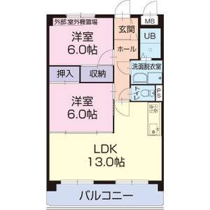 2LDK 間取り図