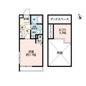 1K 間取り図