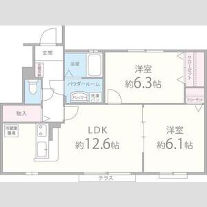 2LDK 間取り図