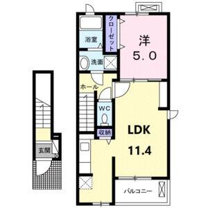 1LDK 間取り図