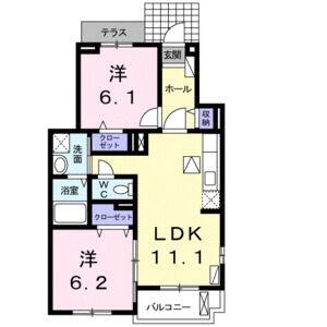 2LDK 間取り図