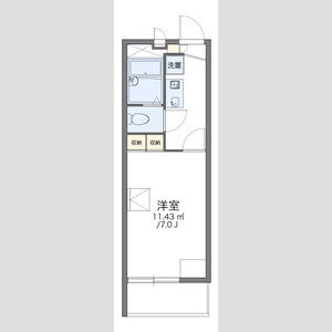 1K 間取り図