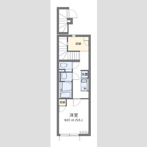 1K 間取り図