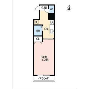 1K 間取り図