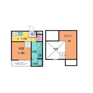 1K 間取り図