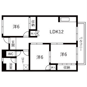 3LDK 間取り図