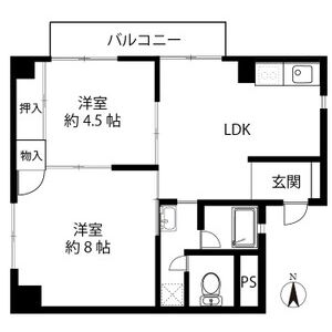 2LDK 間取り図