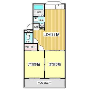 2LDK 間取り図