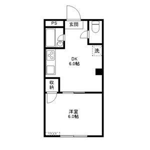 1DK 間取り図
