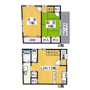 2LDK 間取り図