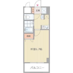 1K 間取り図