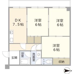 3DK 間取り図