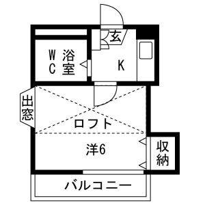 ワンルーム 間取り図