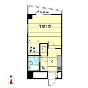 1K 間取り図