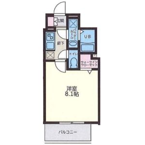 1K 間取り図