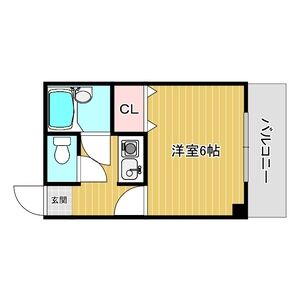 1K 間取り図