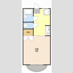 1DK 間取り図