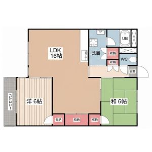 2LDK 間取り図
