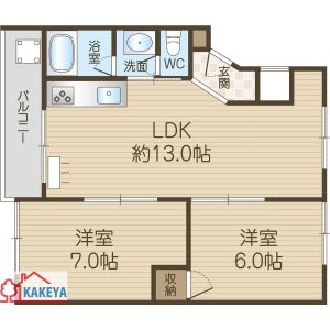 2LDK 間取り図