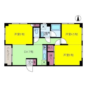3DK 間取り図
