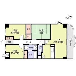 2LDK 間取り図
