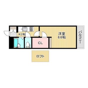 1K 間取り図