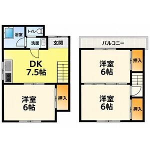 3DK 間取り図