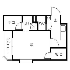 1K 間取り図