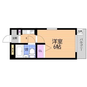 1K 間取り図