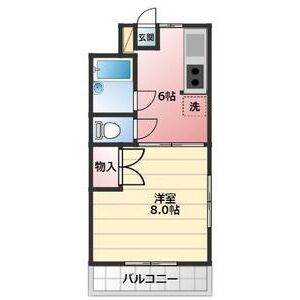 1DK 間取り図