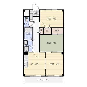 3DK 間取り図