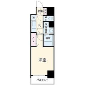 1K 間取り図