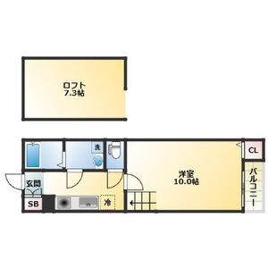 1K 間取り図