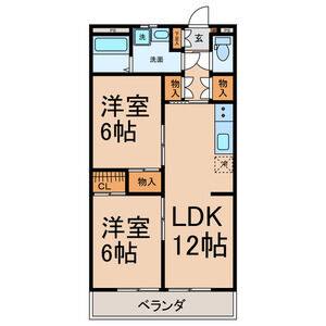 2LDK 間取り図