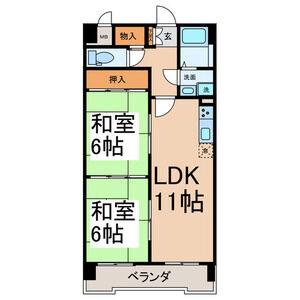 2LDK 間取り図