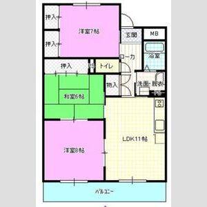 3LDK 間取り図
