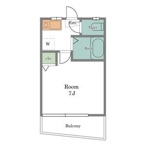 1K 間取り図